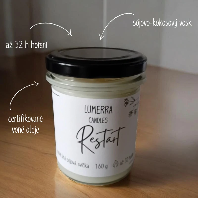 Sójová svíčka Restart